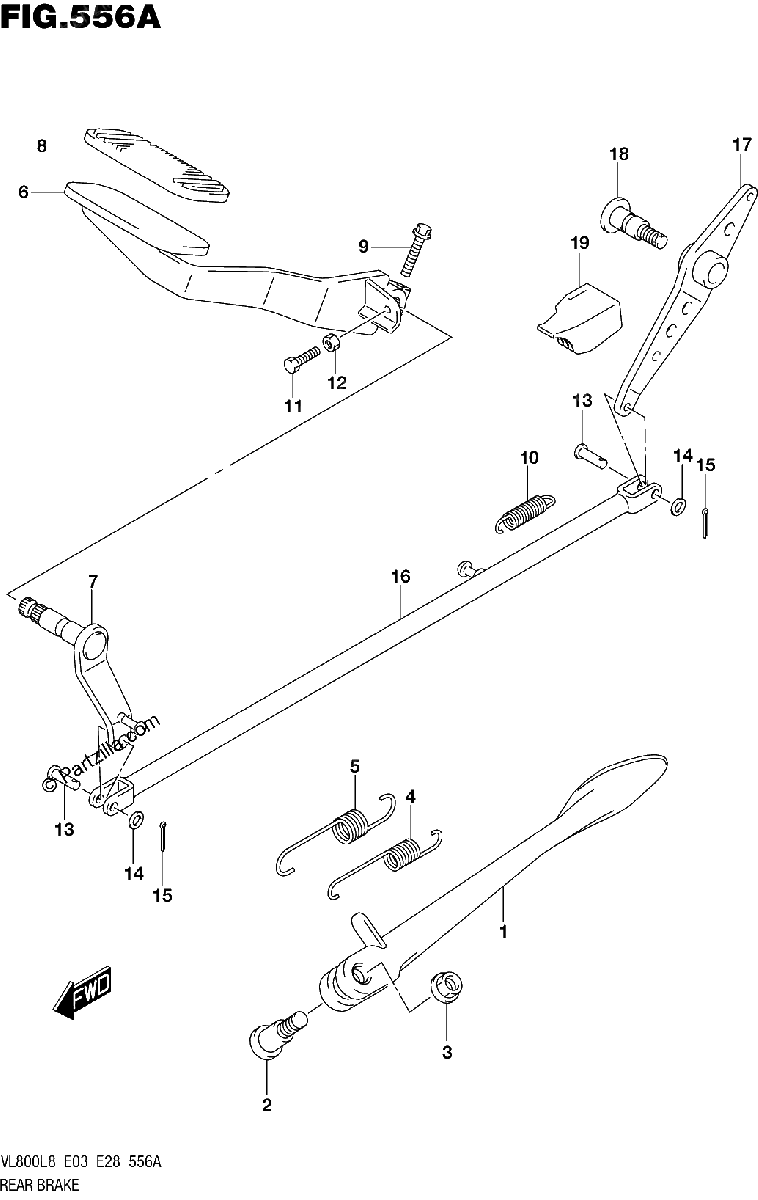 Diagrama de 556A REAR BRAKE