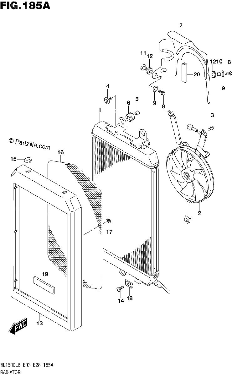 Diagrama de 185A RADIATOR