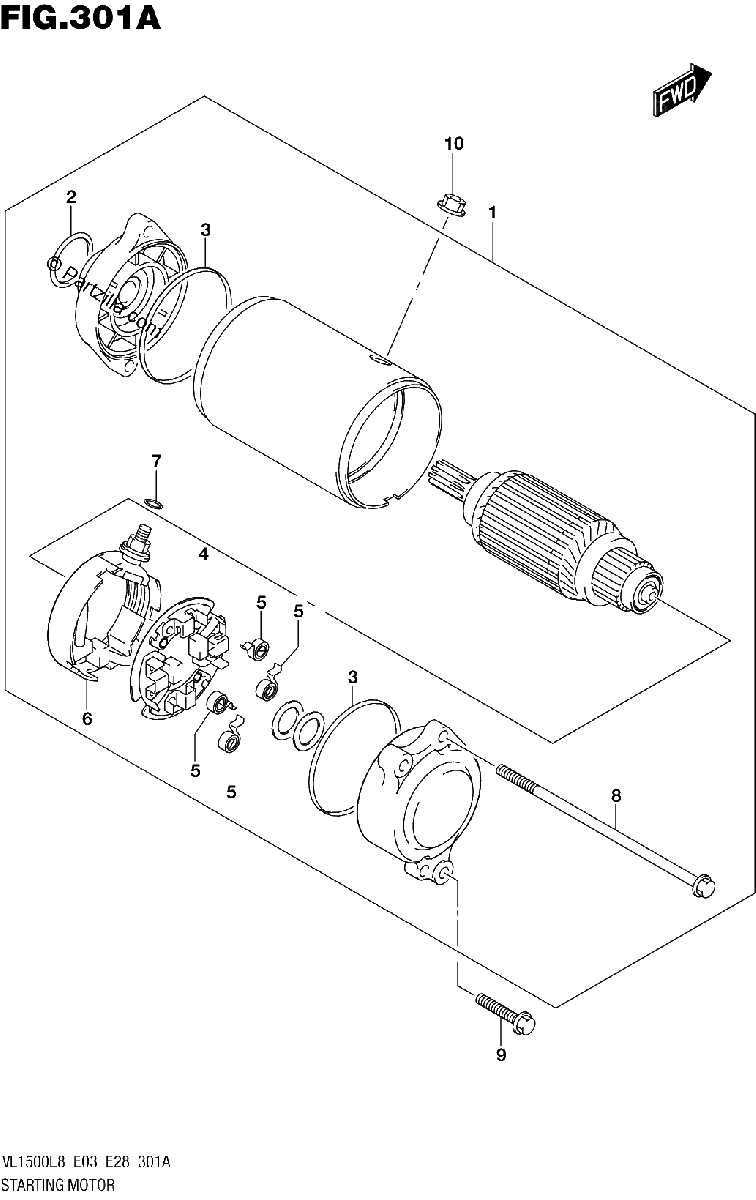 Diagrama de 301A STARTING MOTOR