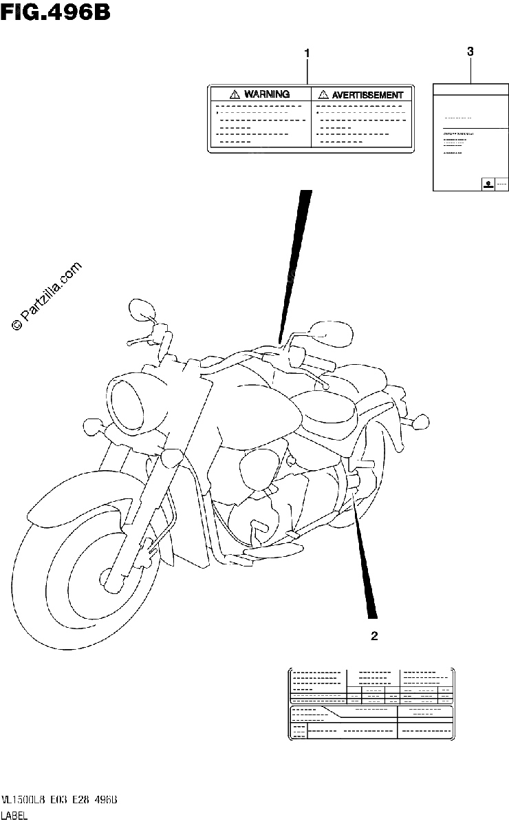 Diagrama de 496B LABEL VL1500BL8 E28