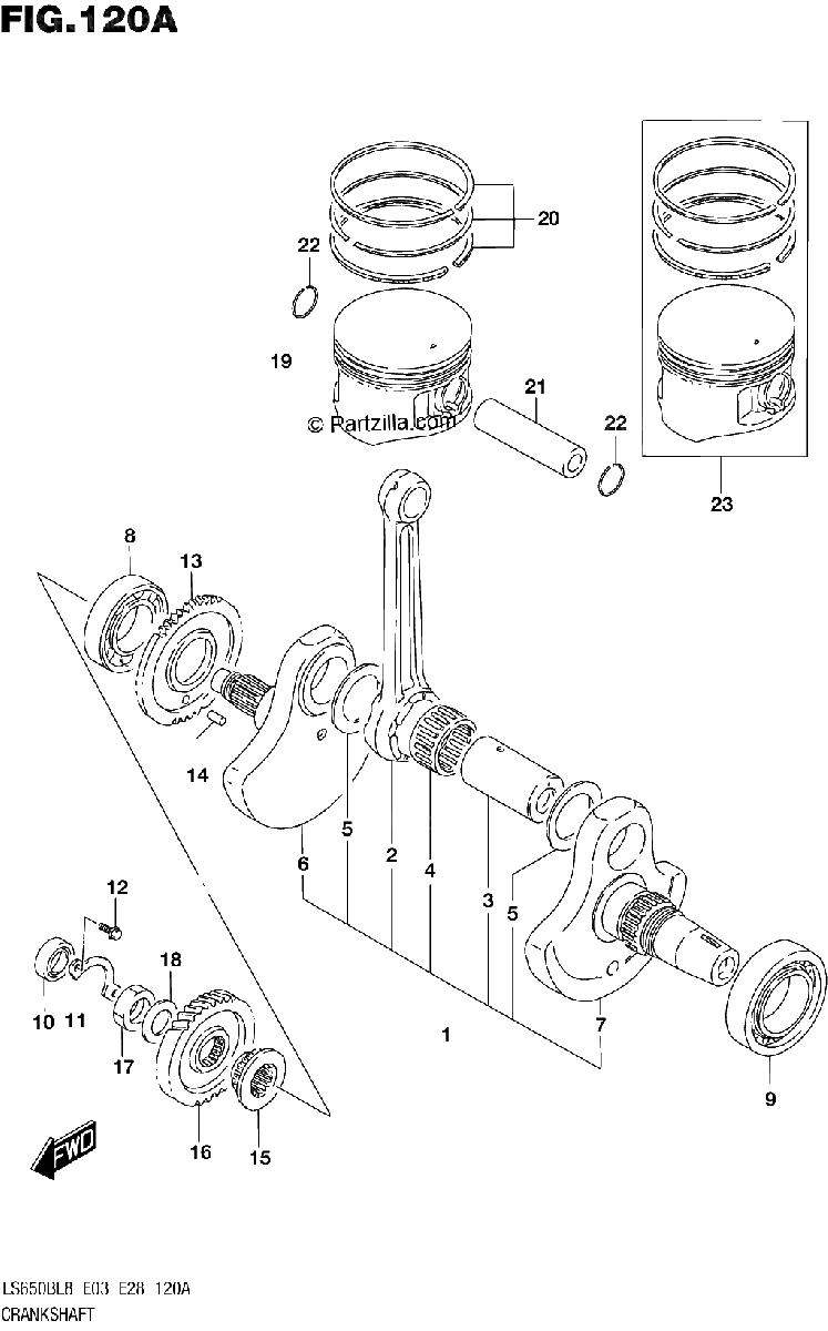 Diagrama de 120A CRANKSHAFT