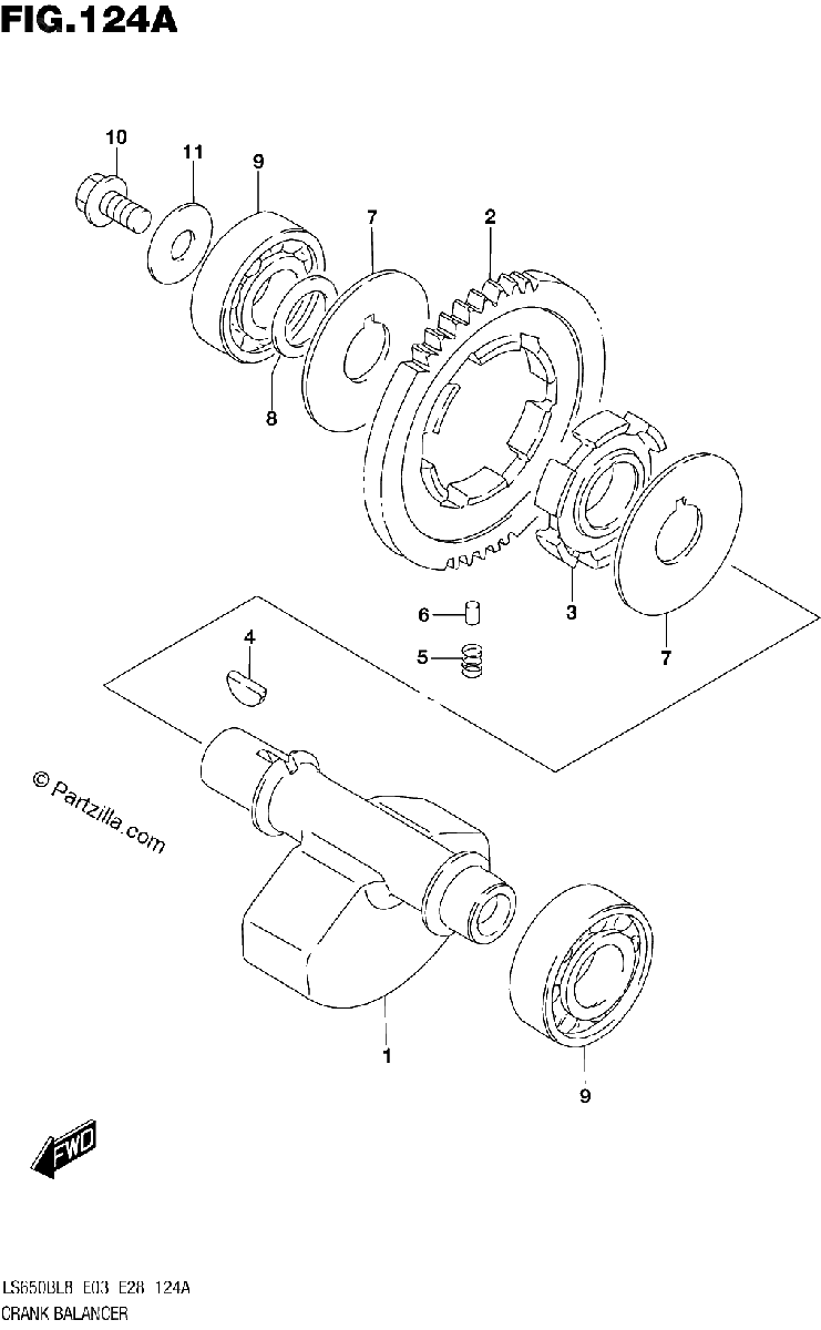 Diagrama de 124A CRANK BALANCER