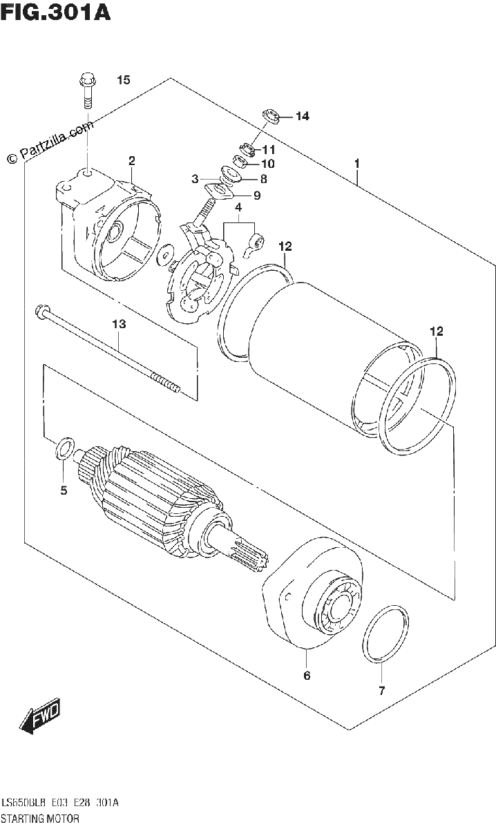 Diagrama de 301A STARTING MOTOR