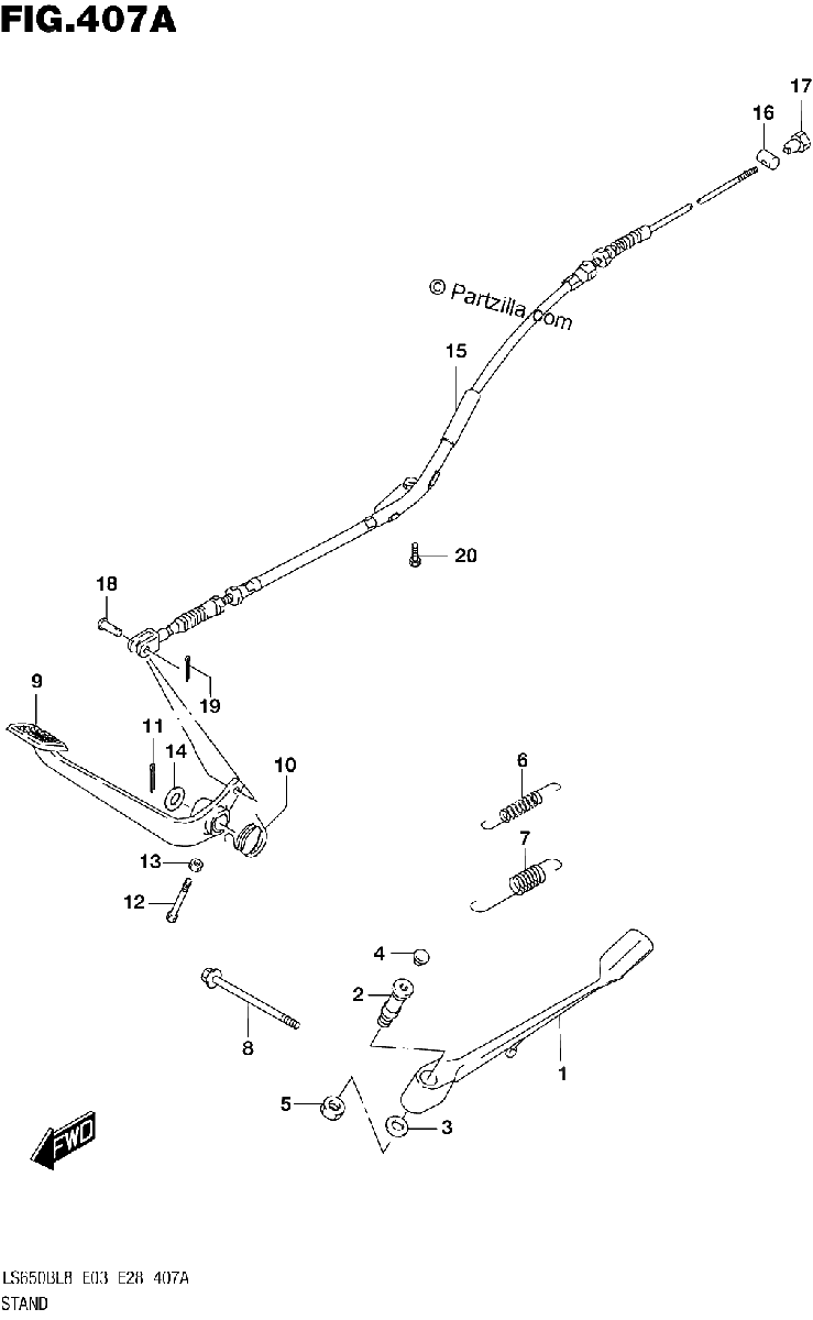 Diagrama de 407A STAND