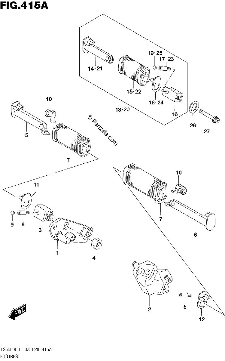 Diagrama de 415A FOOTREST