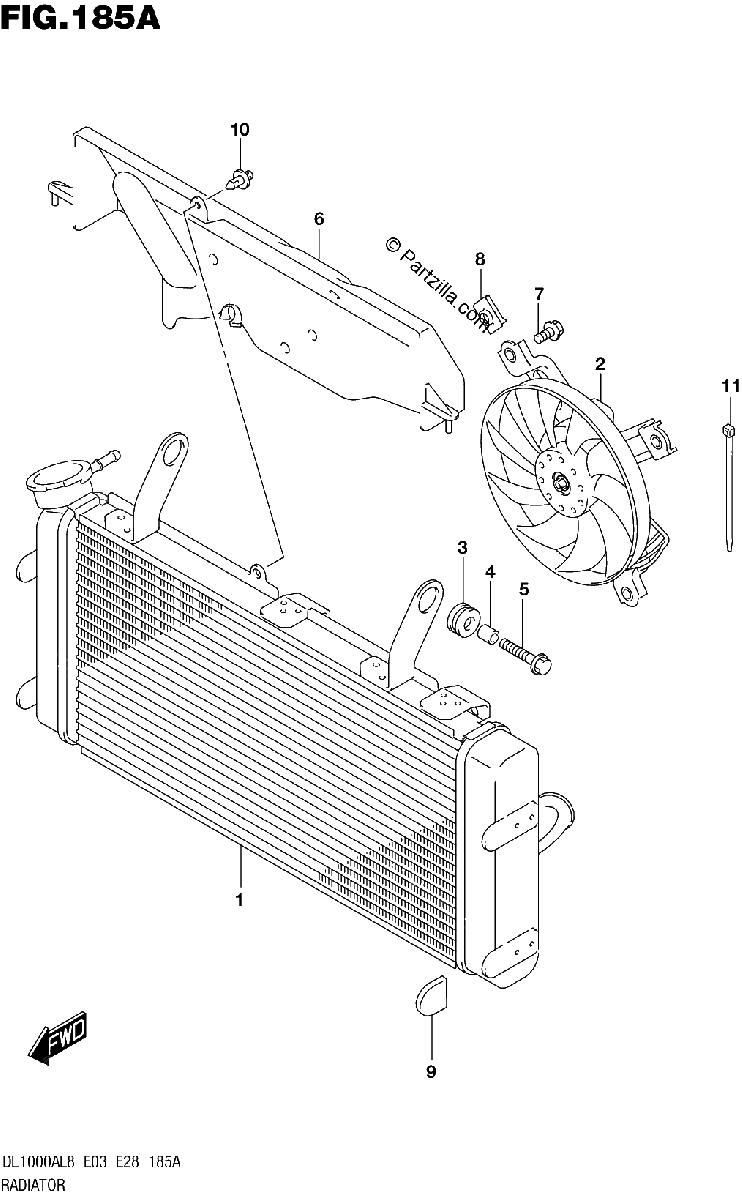 Diagrama de 185A RADIATOR