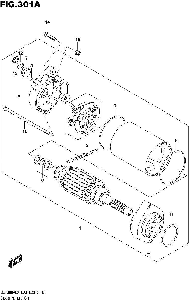 Diagrama de 301A STARTING MOTOR
