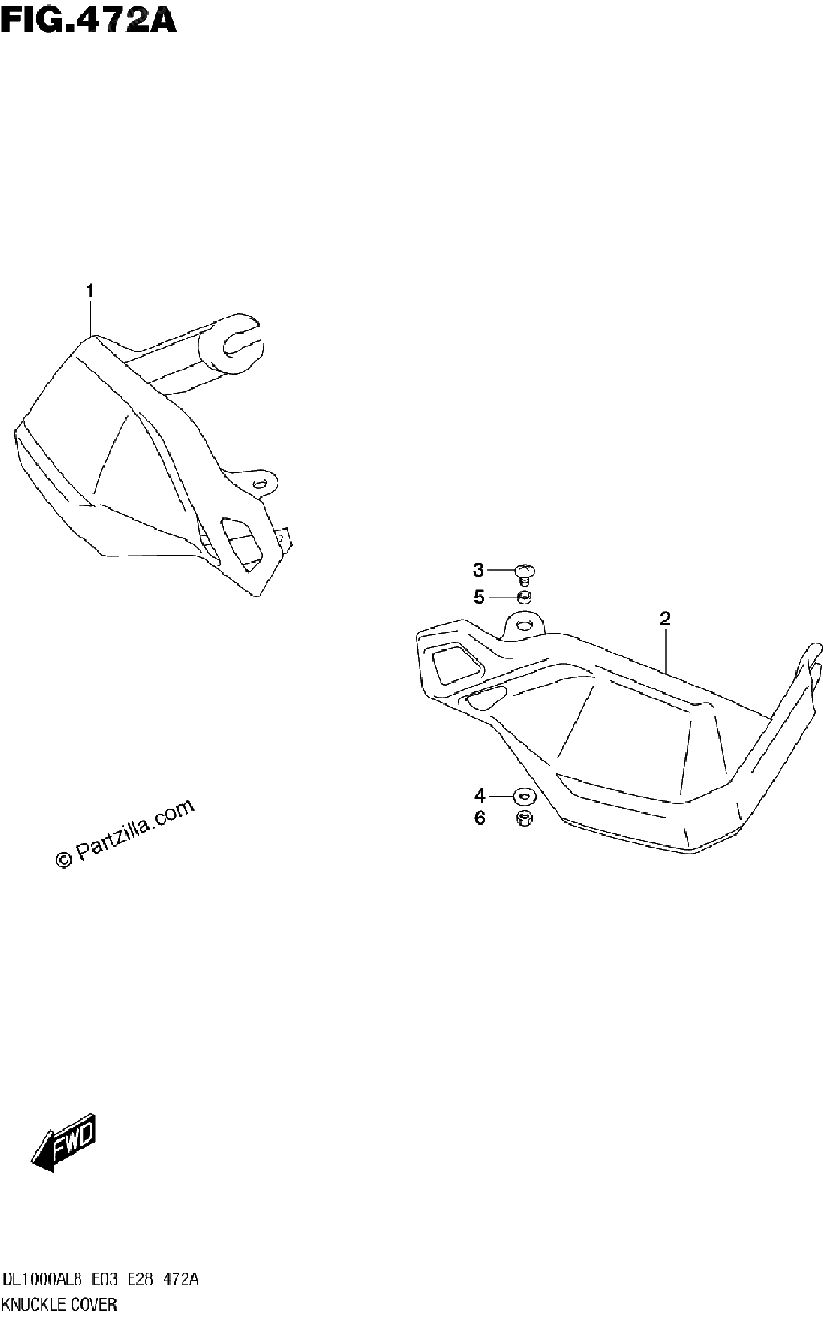 Diagrama de 472A KNUCKLE COVER