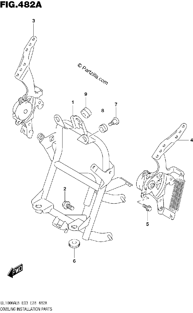 Diagrama de COWLING INSTALLATION PARTS