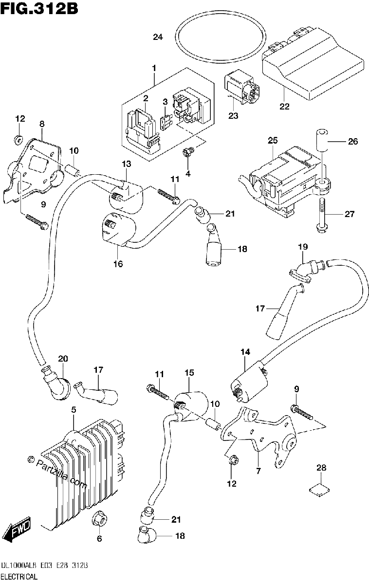 Diagrama de ELECTRICAL DL1000AL8 E28