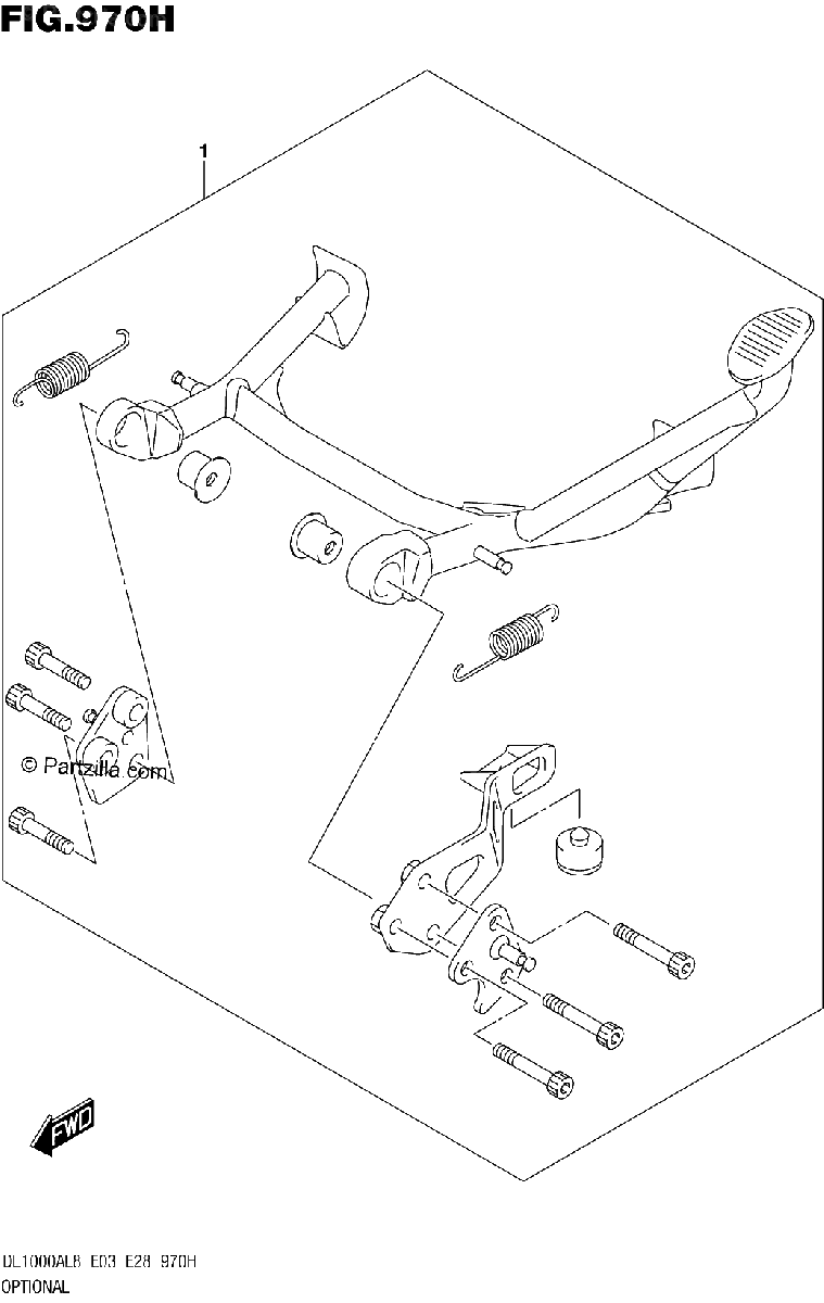 Diagrama de OPTIONAL CENTER STAND SET