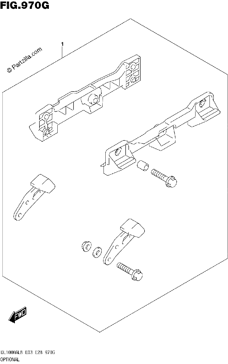 Diagrama de OPTIONAL SIDE CASE BRACKET SET