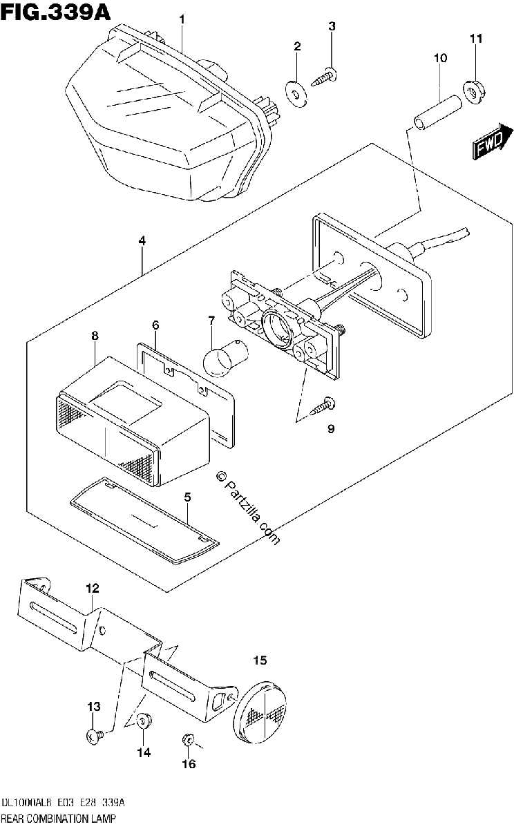 Diagrama de REAR COMBINATION LAMP