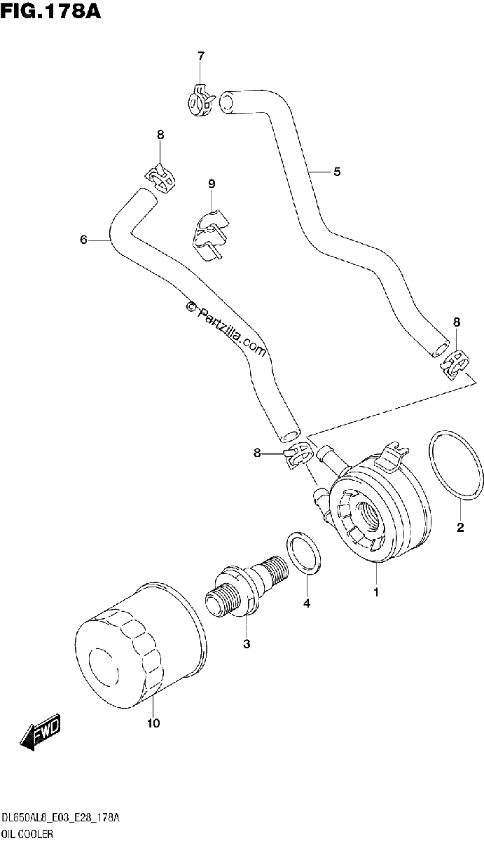 Diagrama de 178A OIL COOLER