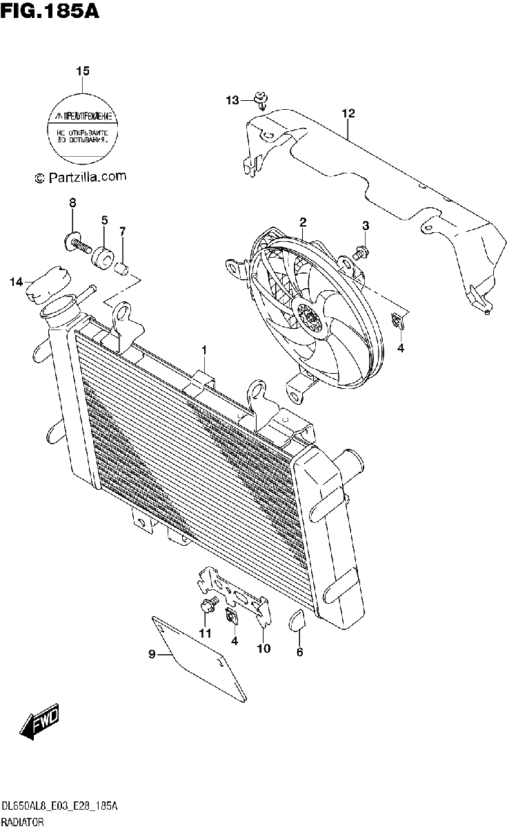 Diagrama de 185A RADIATOR