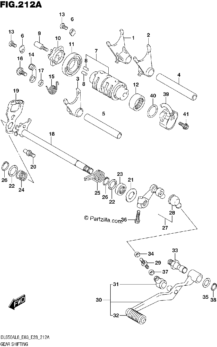 Diagrama de 212A GEAR SHIFTING