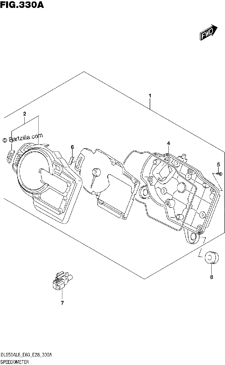 Diagrama de 330A SPEEDOMETER E28