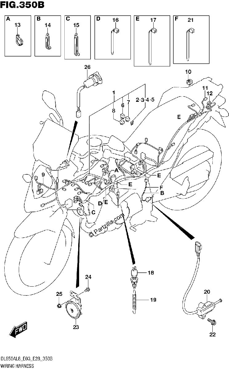 Diagrama de 350B WIRING HARNESS E33