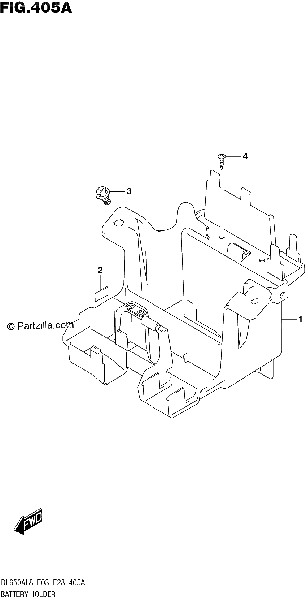 Diagrama de 405A BATTERY HOLDER