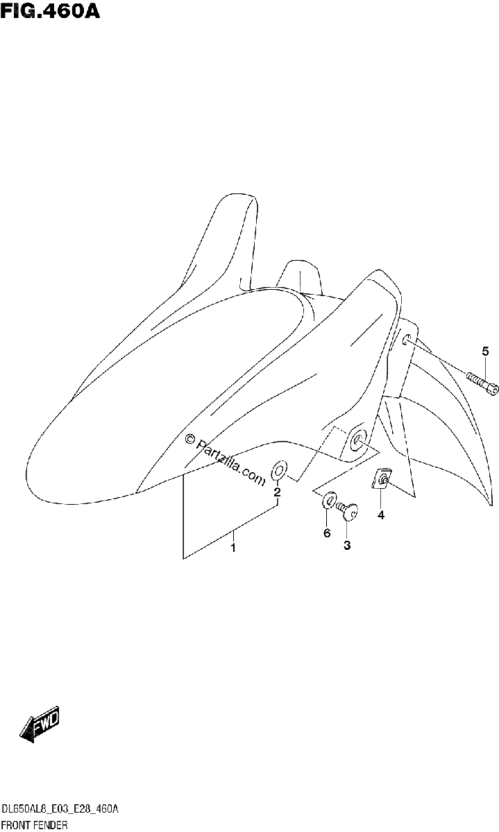 Diagrama de 460A FRONT FENDER
