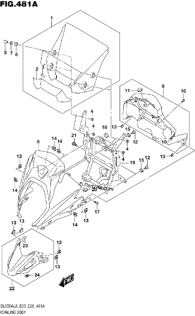 Diagrama de 481A COWLING BODY
