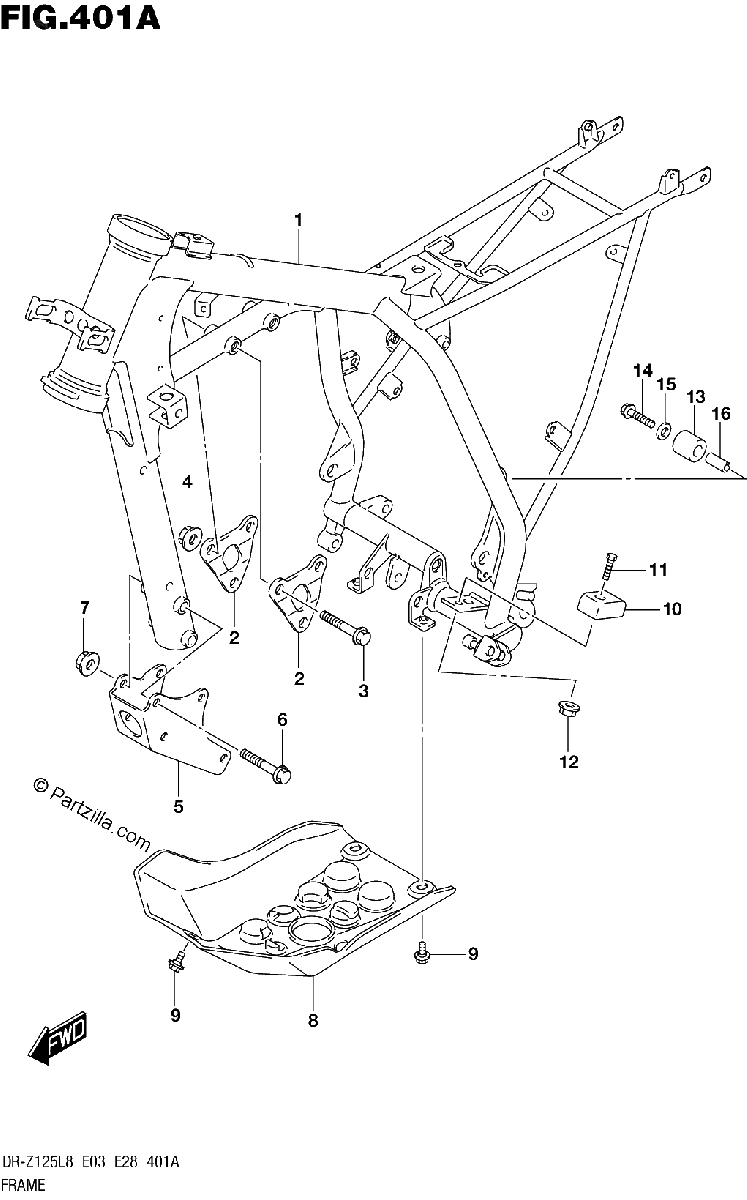 Diagrama de 401A FRAME