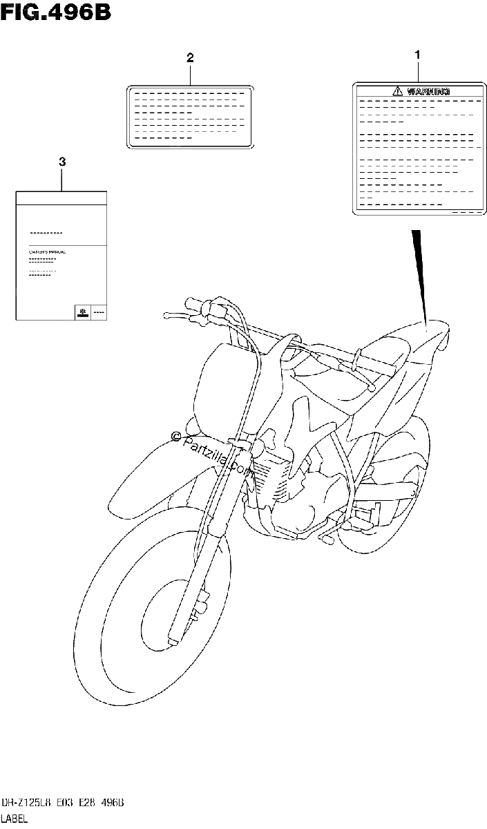 Diagrama de LABEL DR Z125LL8 E03