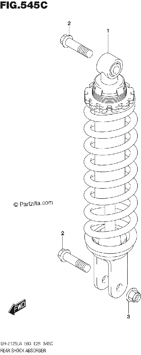Diagrama de REAR SHOCK ABSORBER DR Z125LL8 E28