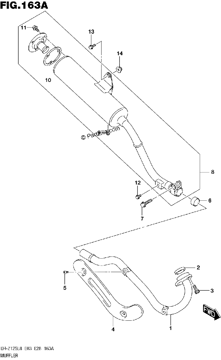Diagrama de 163A MUFFLER