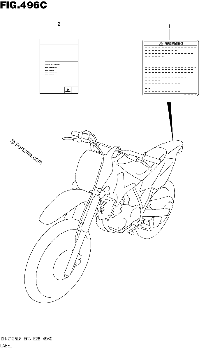 Diagrama de 496C LABEL DR Z125LL8 E28