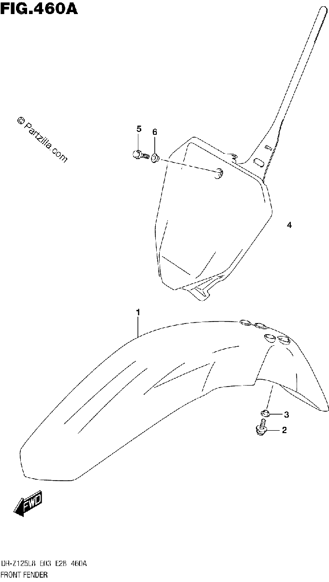 Diagrama de FRONT FENDER