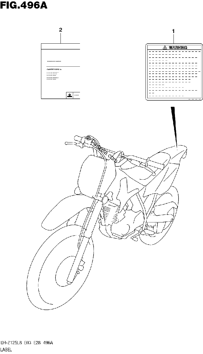 Diagrama de LABEL DR Z125L8 E28