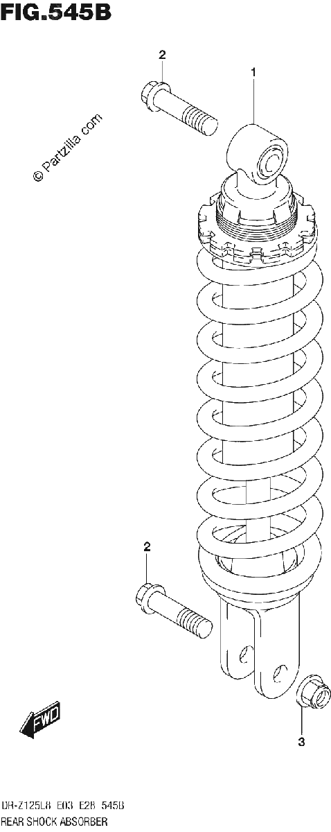 Diagrama de REAR SHOCK ABSORBER DR Z125LL8 E03