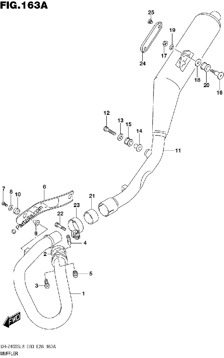 Diagrama de 163A MUFFLER