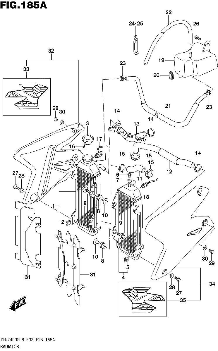 Diagrama de 185A RADIATOR