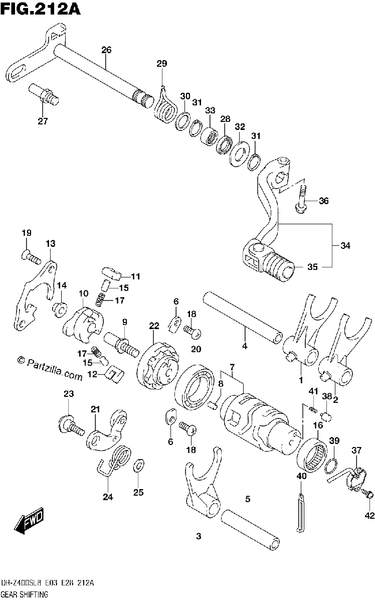 Diagrama de 212A GEAR SHIFTING