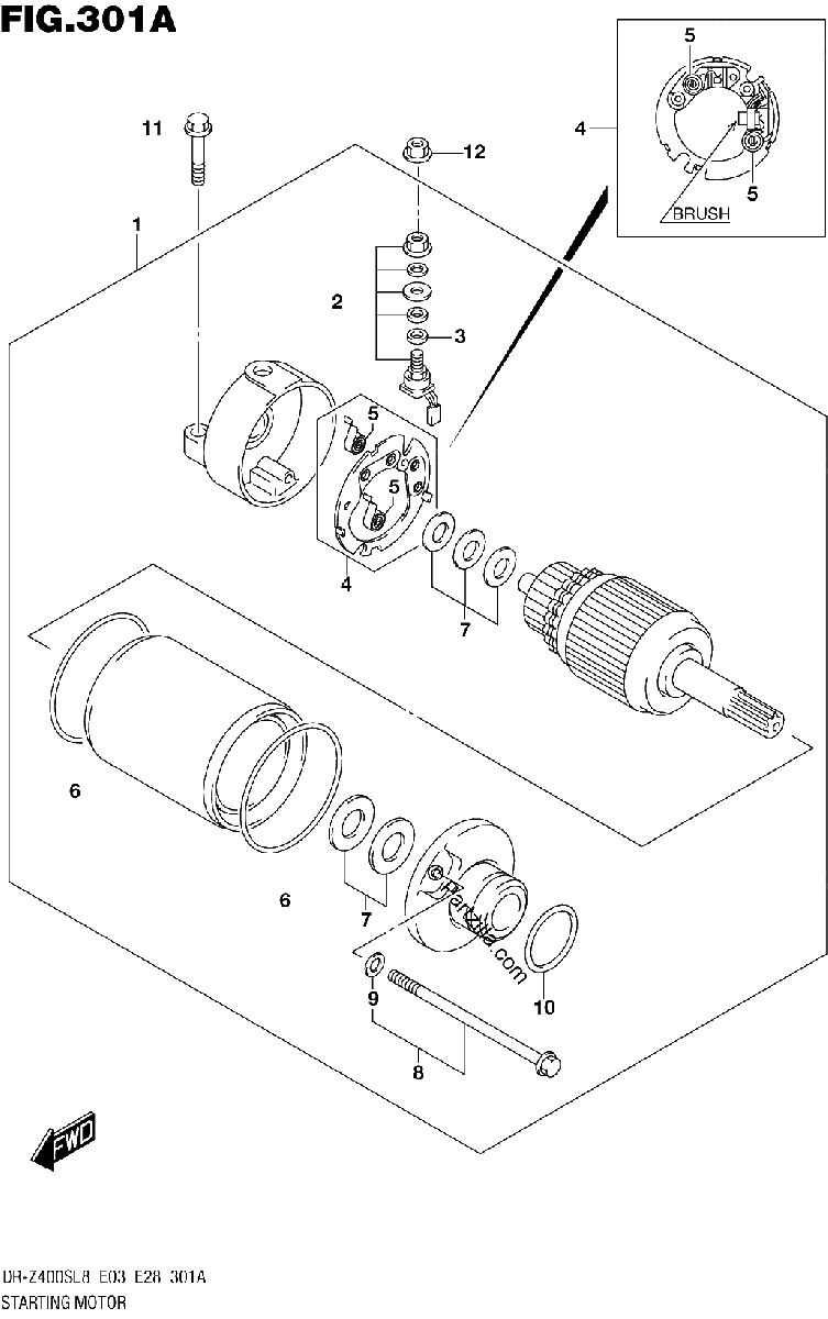 Diagrama de 301A STARTING MOTOR