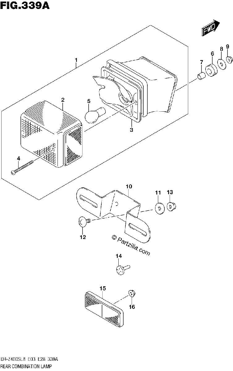 Diagrama de 339A REAR COMBINATION LAMP