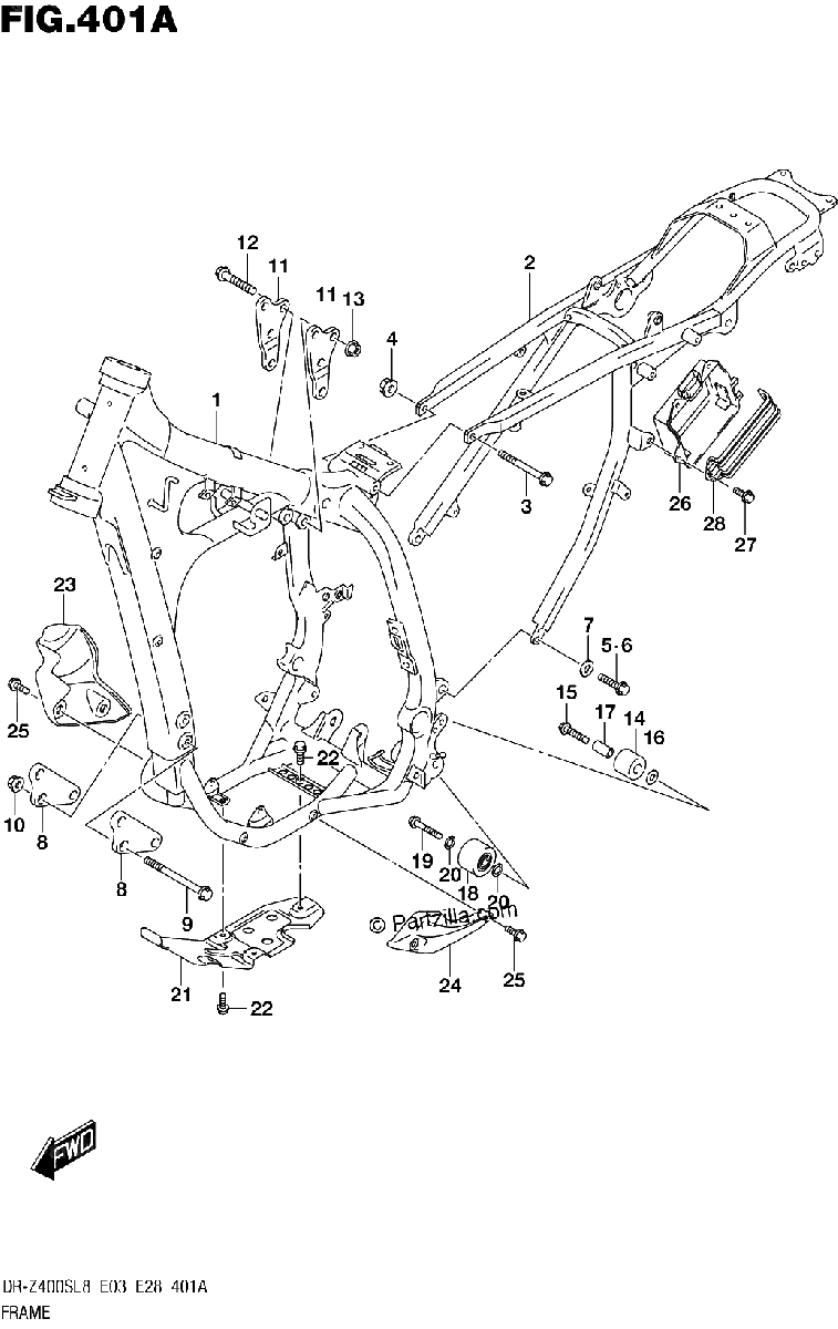 Diagrama de 401A FRAME