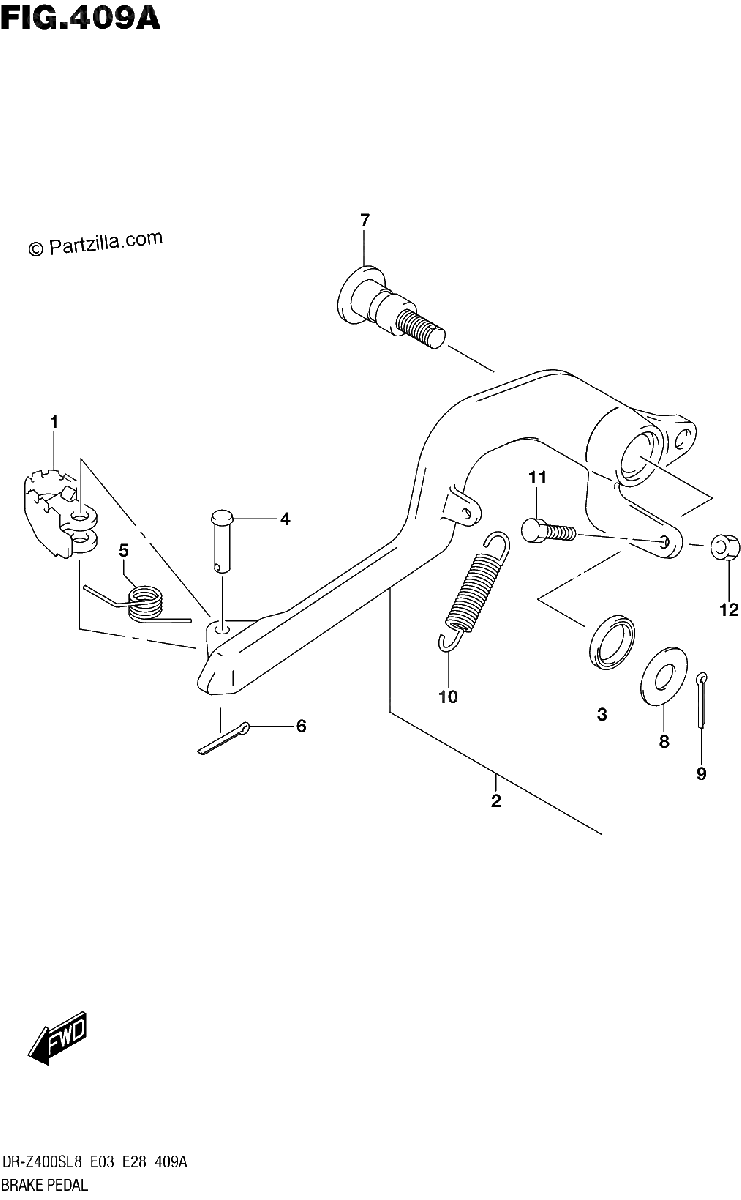 Diagrama de 409A BRAKE PEDAL