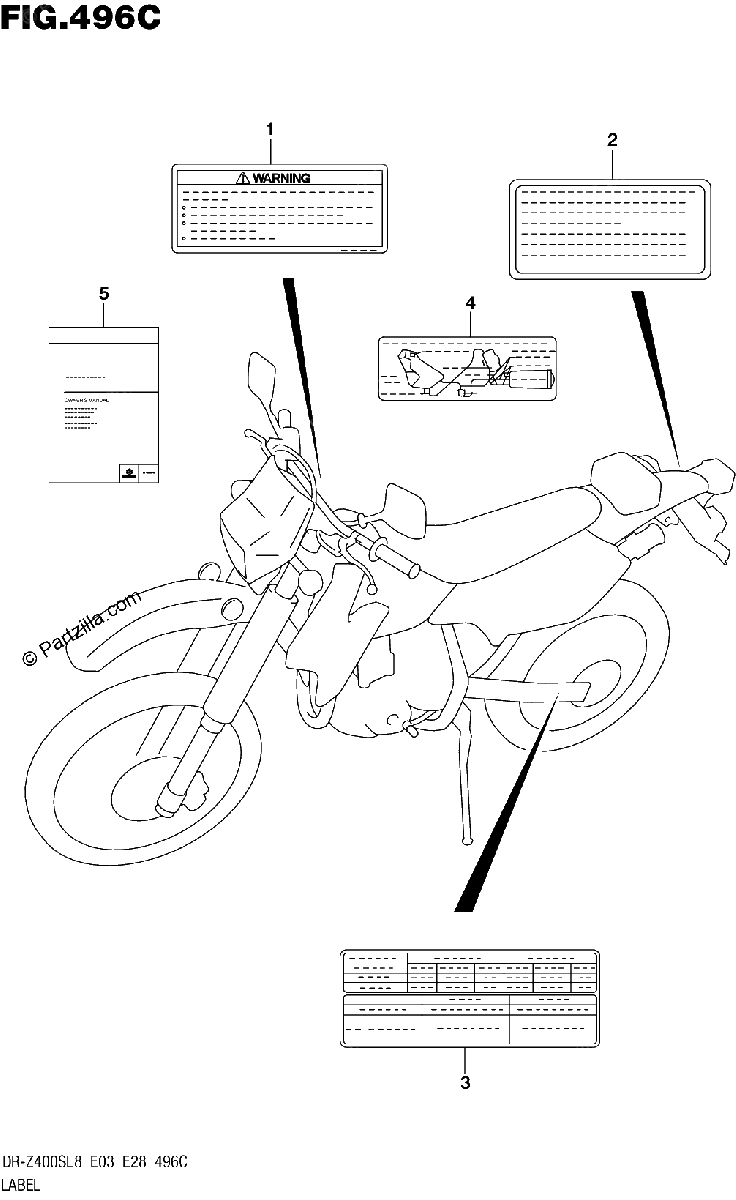 Diagrama de 496C LABEL DR Z400SL8 E33
