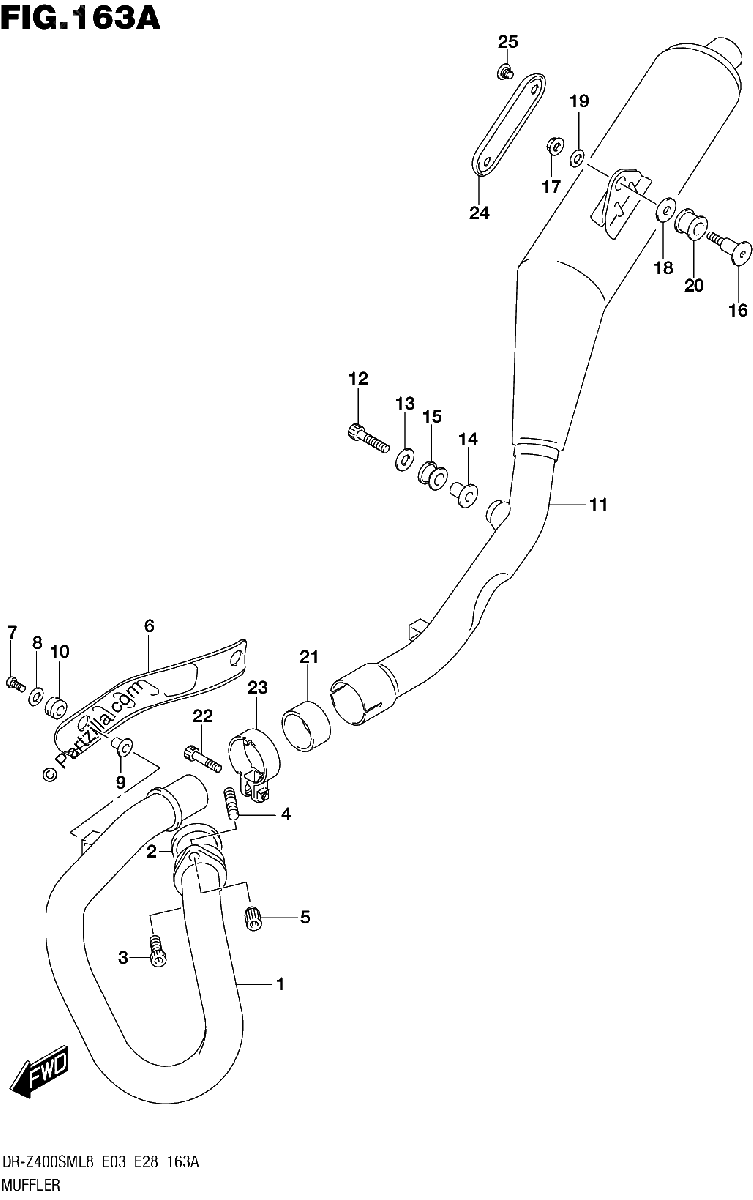 Diagrama de 163A MUFFLER