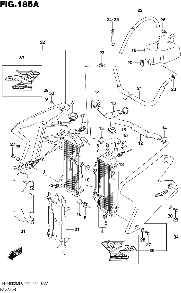 Diagrama de 185A RADIATOR