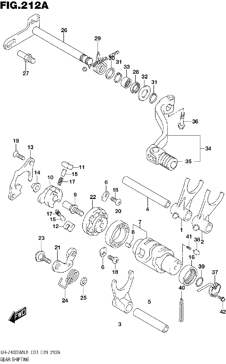 Diagrama de 212A GEAR SHIFTING