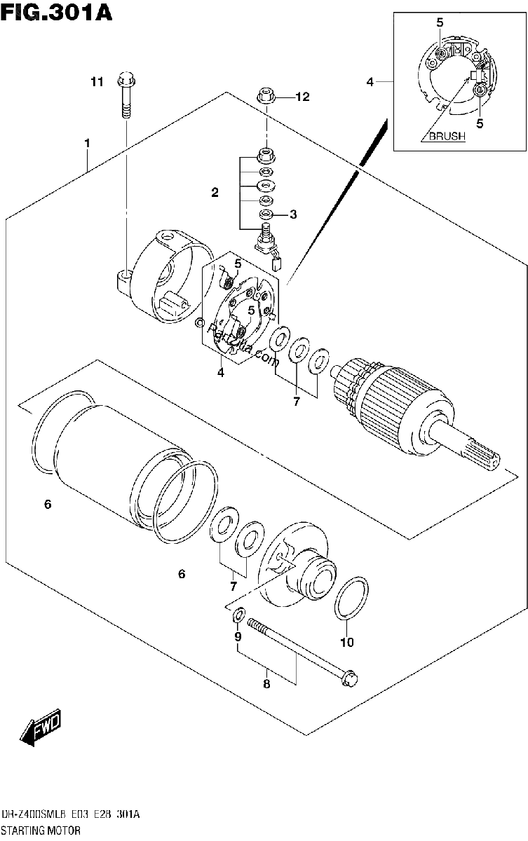 Diagrama de 301A STARTING MOTOR