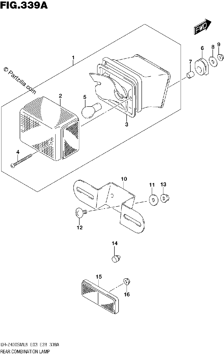 Diagrama de 339A REAR COMBINATION LAMP