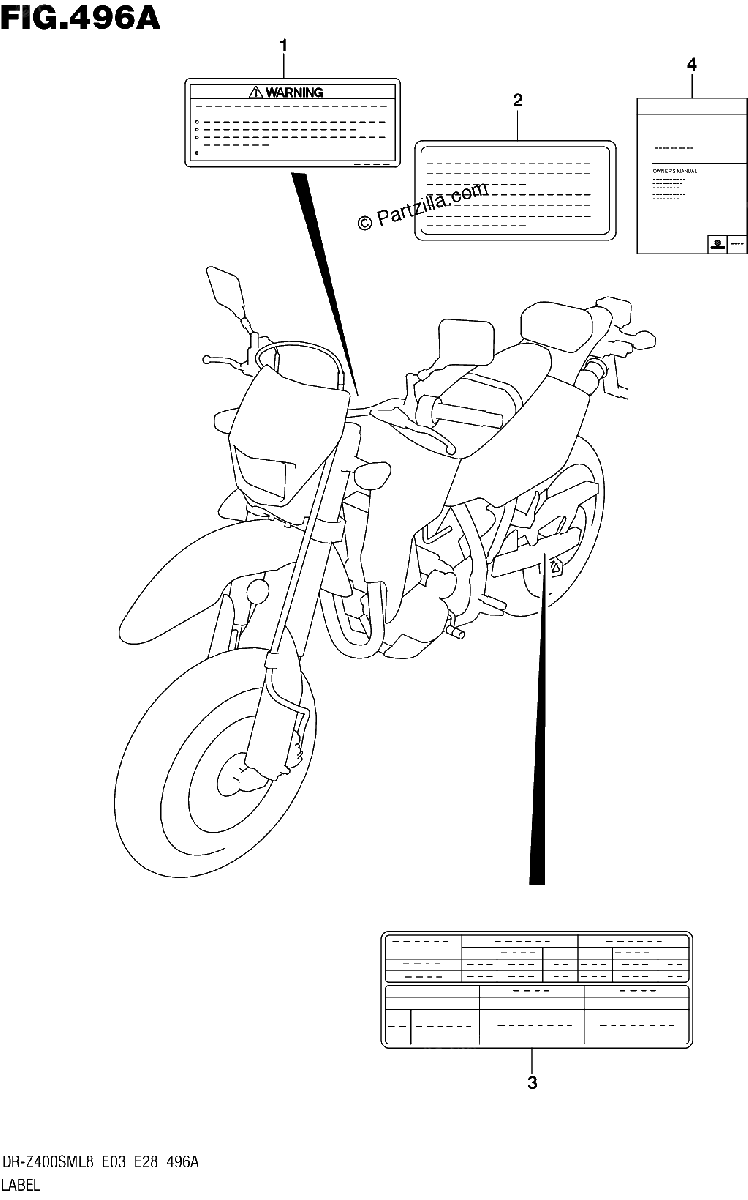 Diagrama de 496A LABEL DR Z400SML8 E03