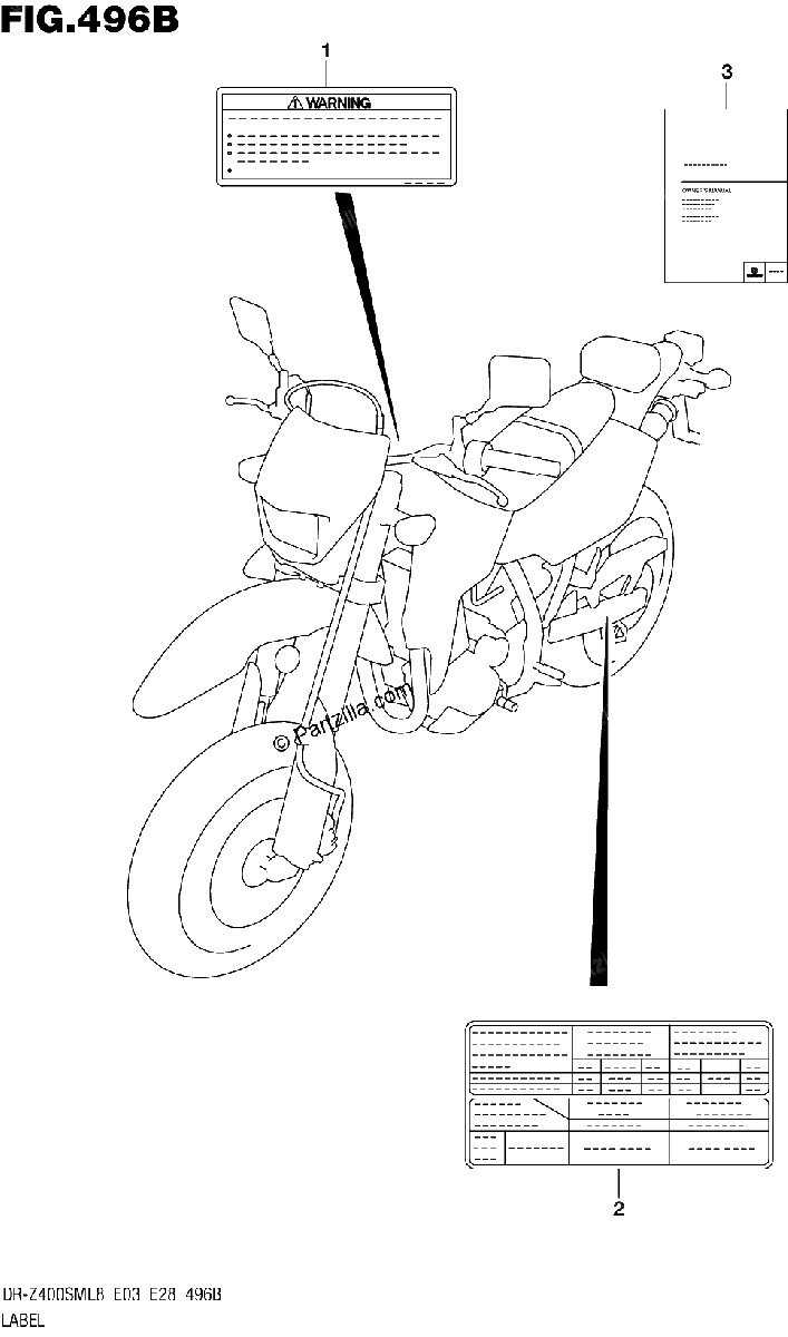 Diagrama de 496B LABEL DR Z400SML8 E28