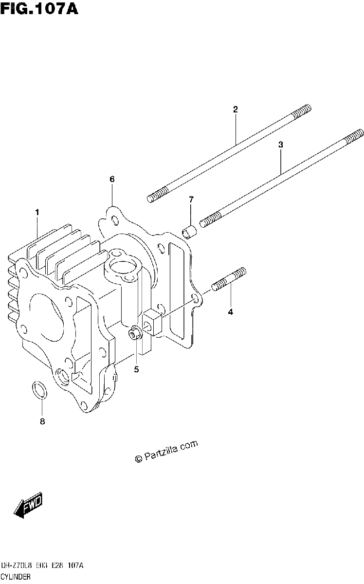 Diagrama de 107A CYLINDER