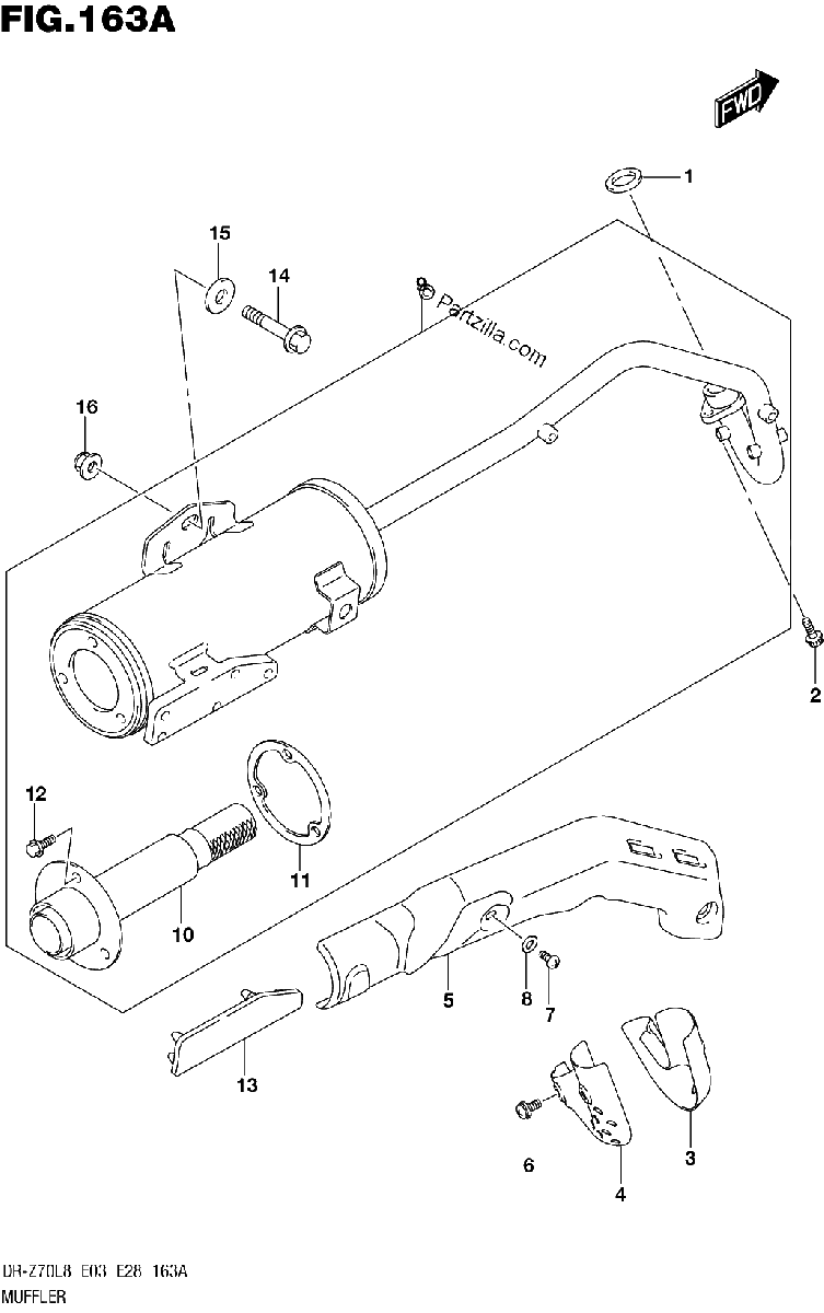 Diagrama de 163A MUFFLER